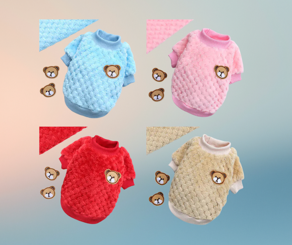 Teddy Luxe Plush Dog Sweater