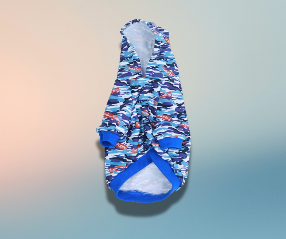 Pawra Pupreme Blue Camo Luxe Hoodie