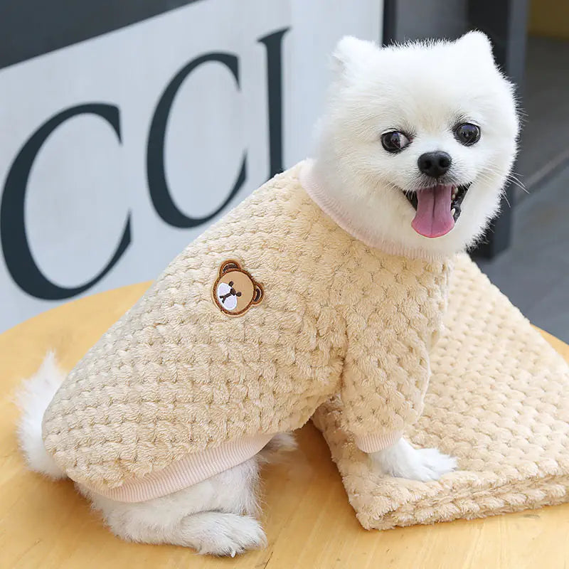 Teddy Luxe Plush Dog Sweater
