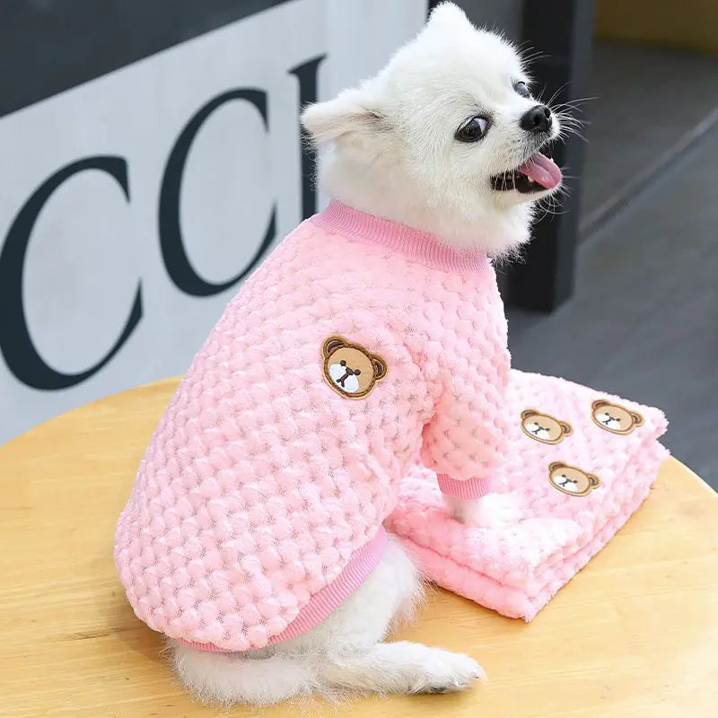 Teddy Luxe Plush Dog Sweater