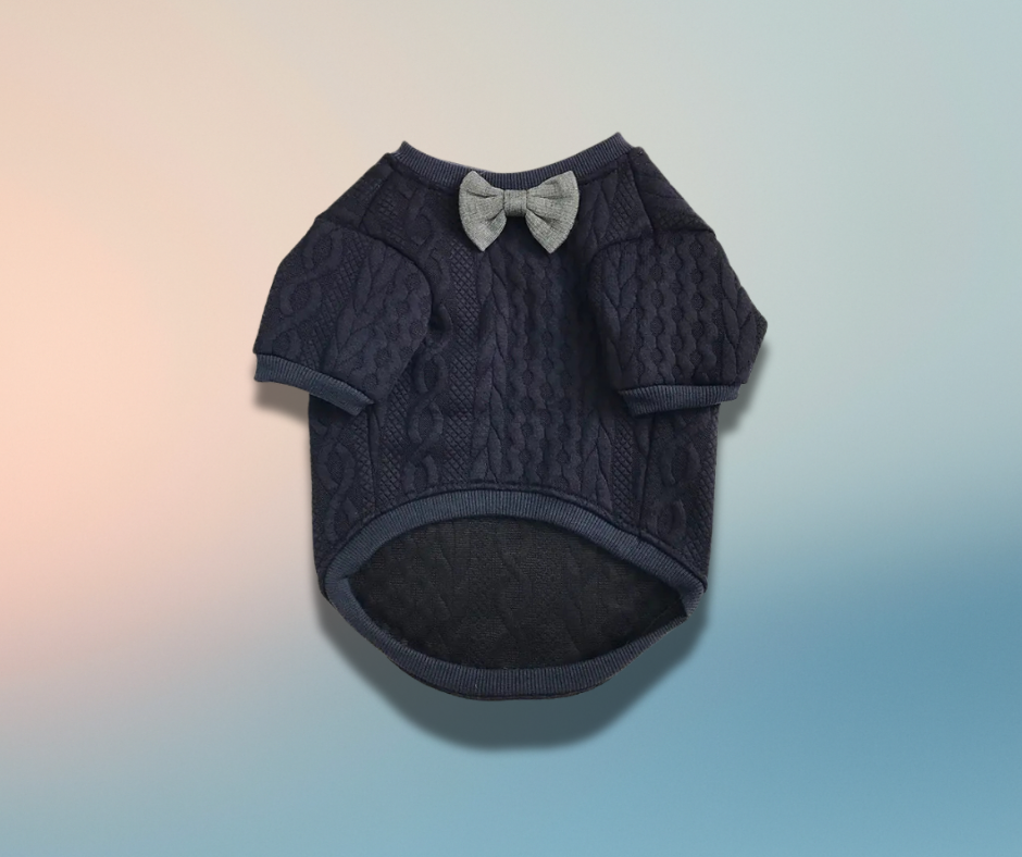 Pawra Noir Bow Couture Dog Outfit