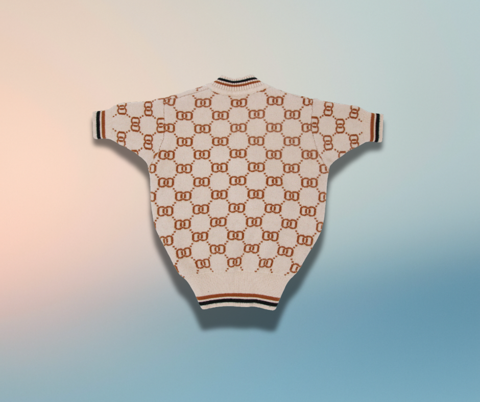 Pawra Haute Monogram Knit Sweater – Exclusive Designer Pet Couture
