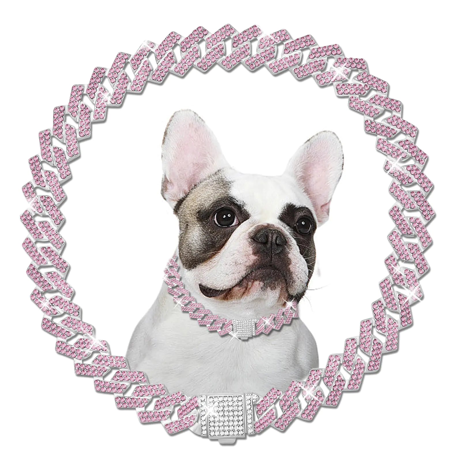 Pawra Pink Diamond Signature Chain – Luxury Dog Collar