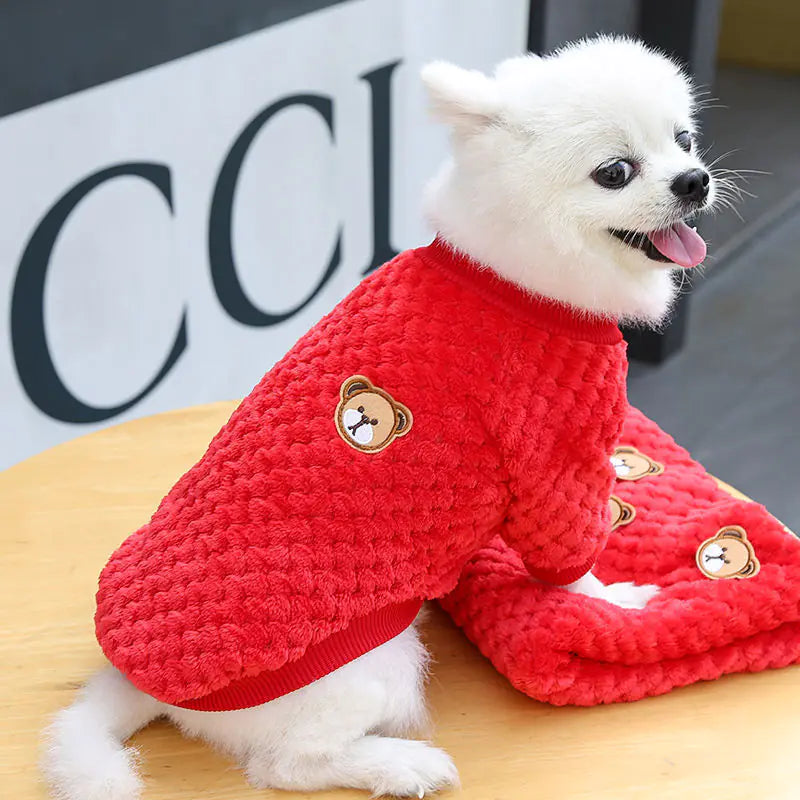 Teddy Luxe Plush Dog Sweater