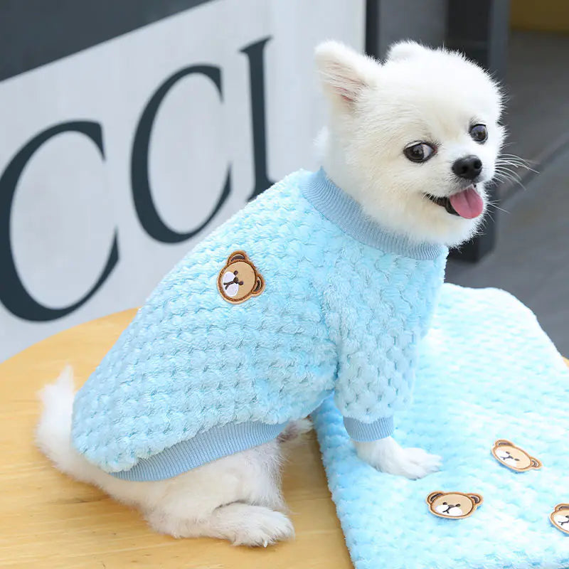 Teddy Luxe Plush Dog Sweater