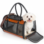 Pawra Luxe Leather Pet Carrier – Stylish Everyday & Travel Bag