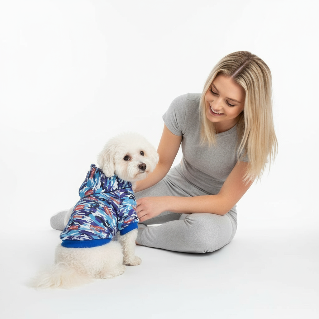 Pawra Pupreme Blue Camo Luxe Hoodie