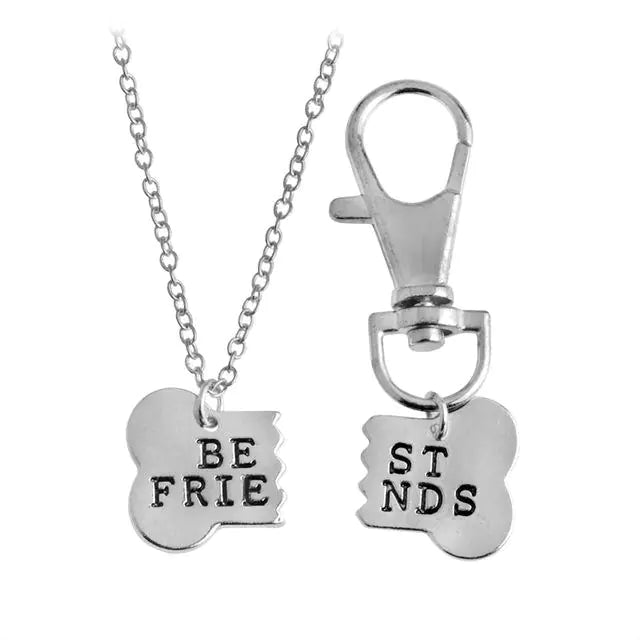 Pawra “Best Friends” Gold Pendant & Keychain Set – For You & Your Pup